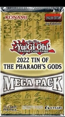 2022 TIN OF THE PHARAOH’S GODS MEGA PACK FACTORY SEALED YuGiOh🔥-image