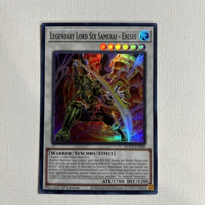 YU-GI-OH! Legendary Lord Samurai- Enishi Super Rare NM 1st Edition -image