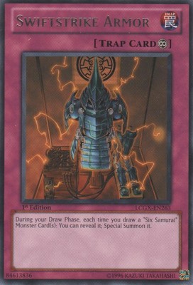 Swiftstrike Armor - LCGX-EN263 - Rare - 1st Edition - Moderately Played-image