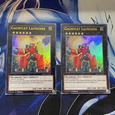 Yugioh! Gauntlet Launcher MP14-EN025 x2 Ultra Rare 1st Edition NM-image