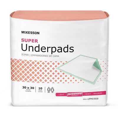 300 McKesson Incontinence Underpads Moderate Absorbency Disposable 30