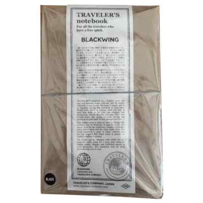 Traveler's Factory BLACKWING Limited Note Book Black Color Leather-image