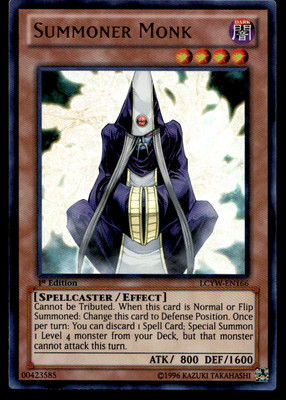 Yu-Gi-Oh TCG #LCYW-EN166 Summoner Monk 1st Edition Ultra Rare LP-image