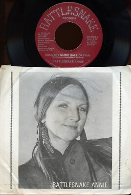 Rare Country 45, P/S & Insert - Rattlesnake Annie - Country Music Hall Of Pain-image