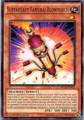Superheavy Samurai Blowtorch MP16-EN053 Yu-Gi-Oh! Card Light Play 1st Edition-image