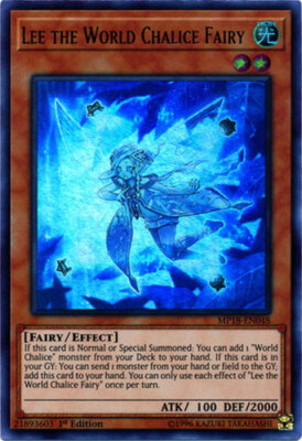 Yu-Gi-Oh Card - MP18-EN048 - LEE THE WORLD CHALICE FAIRY (ultra rare holo) NM/M-image