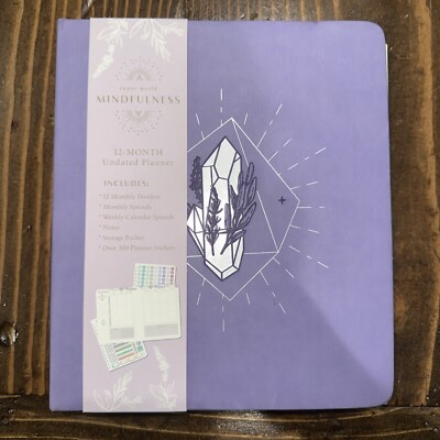 Mindfulness 12-Month Undated Planner New Unused Inner World-image