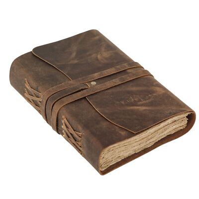 Handmade Leather Journal/Writing Notebook Diary/Bound Daily Notepad For Men &...-image