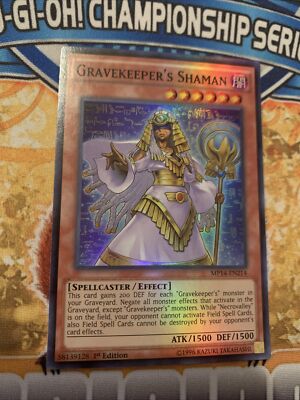 YUGIOH  Gravekeeper's Shaman  MP14-EN214 1ST EDITION NM NEVER PLAYED!!!.-image