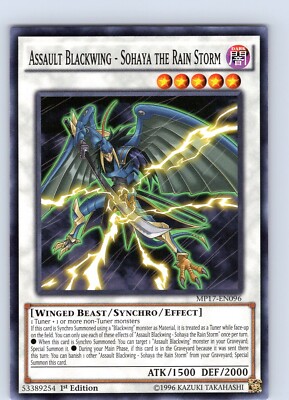 Yu-Gi-Oh Assault Blackwing - Sohaya The Rain Storm MP17-EN096 1st Ed. Common NM-image