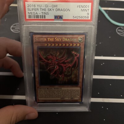 YuGiOh 2016 Mega-Tin Slifer, the Sky Dragon Limited CT13-EN001 PSA 9 MINT-image