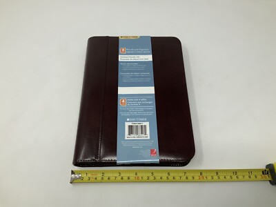 Day-Timer Wire-Bound Leather Organizer System Agenda Burgundy #D68517-image