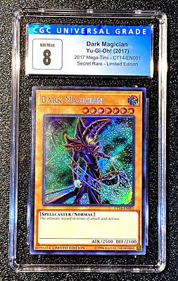 CGC 8 2017 DARK MAGICIAN SECRET RARE LIMITED EDITION CT14-EN001 3949R35E1622-image