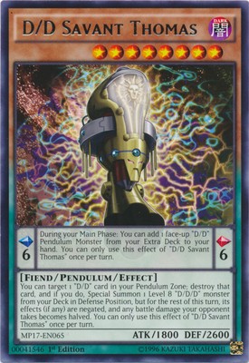 D/D Savant Thomas - MP17-EN065 - Rare - 1st Edition - Moderately Played-image