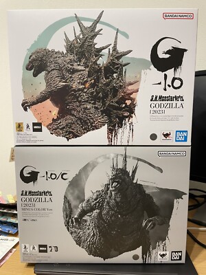 S.H.MonsterArts GODZILLA 2023 Godzilla Minus One＆Minus Color Ver. Figure Set New-image