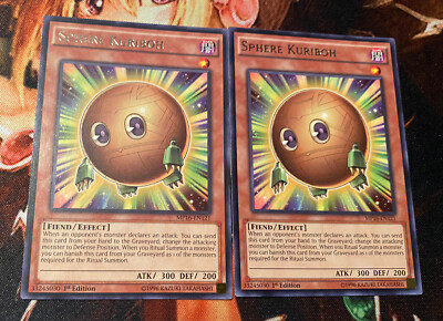2x Sphere Kuriboh MP16-EN121 Rare 1st Edition NM YuGiOh!-image