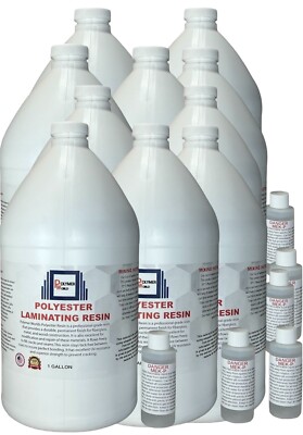 Polyester Resin 10 Gallons For Boats RV's Canoes Fiberglass Autos Pools-image