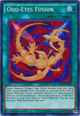 Odd-Eyes Fusion - MP16-EN149 - Secret Rare - 1st Edition NM YuGiOh!  2016 Mega-T-image