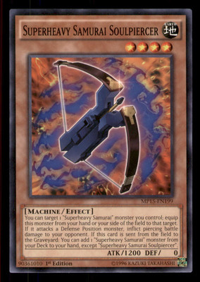 Yugioh Superheavy Samurai Soulpiercer #MP15-EN199 2015 Mega-Tins Mega Pack LP-image