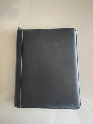 Franklin Covey Leather Zipper Wire-Bound Padfolio 10” x 12.5”-image
