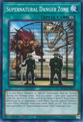 1x Supernatural Danger Zone - 1st NM Eng YuGiOh - 2022 Mega Tin - Pharoah's Gods-image