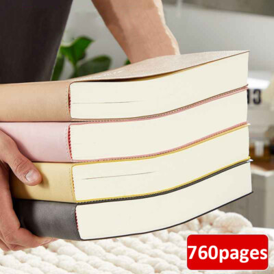 Thick PU Leather Journal B5 Notebook Blank Paper Writing Diary Planner 760 Pages-image