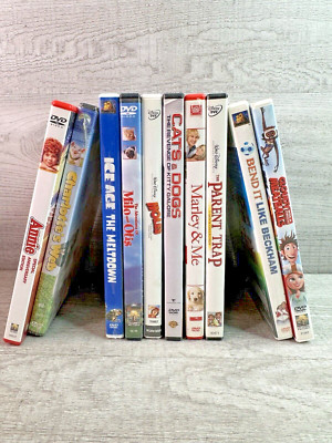 Lot Of 10 Various Kid Themed DVD Movies Cats & Dogs, Annie, Holes & More-image