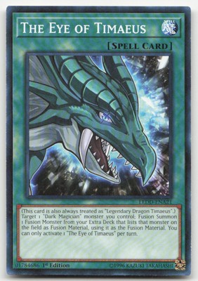 Yu-Gi-Oh TCG #LEDD-ENA21 The Eye of Timaeus 1st Edition Common NM-image