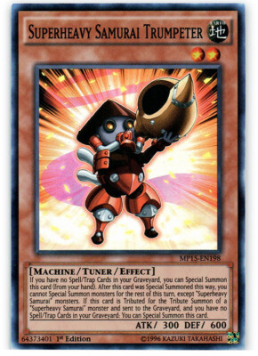 Yugioh! MP Superheavy Samurai Trumpeter - MP15-EN198 - Super Rare - 1st Edition -image