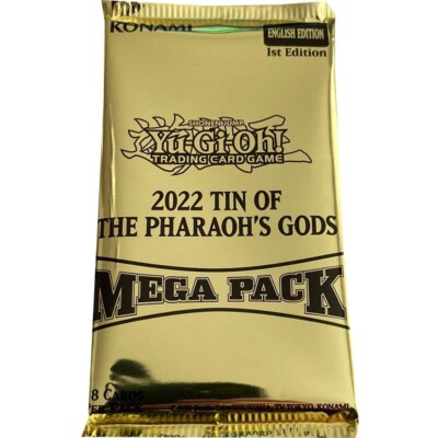 2022 Mega Tin of the Pharaoh's Gods Booster Pack - Sealed - 1st Edition - Yugioh-image