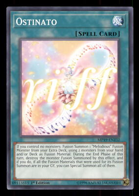 Yugioh Ostinato #MP19-EN232 2019 Gold Sarcophagus Tin Mega Pack LP-image