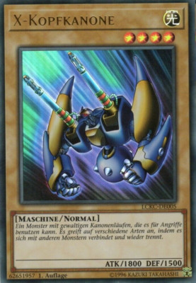 yugioh 1x X Head Cannon LCKC-EN005 ULTRA RARE 1ST EDITION GERMAN-image