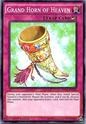 Grand Horn Of Heaven MP16-EN160 Yu-Gi-Oh! Light Play 1st Edition -image