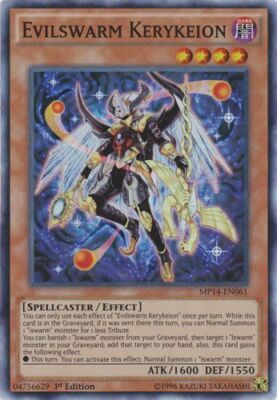 Yugioh! HP Evilswarm Kerykeion - MP14-EN061 - Super Rare - 1st Edition Heavily P-image