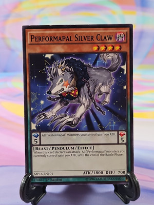 Yu-Gi-Oh TCG Card | Performapal Silver Claw MP16-EN101 First Edition-image