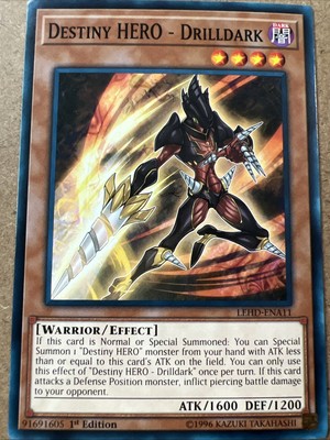 Yu-Gi-Oh Legendary Hero Decks - Destiny Hero - Drilldark LEHD-ENA11 -1st Edition-image