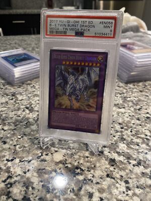 Yugioh Blue-Eyes Twin Burst Dragon MP17-EN056 | Secret Rare 1st Edition PSA 9-image