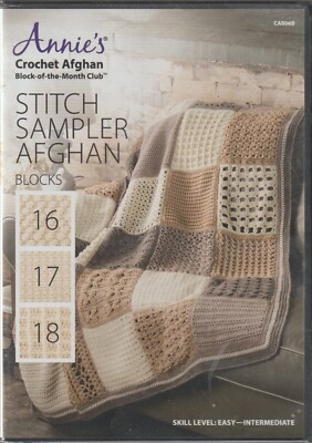 Annies Crochet Afghan Block-of-the-Month Club - Stitch Sampler Afghan (DVD) New-image