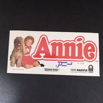 Annie Movie Ticket Stub From Japan Rare Vintage 1982 Aileen Quinn-image