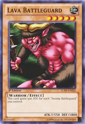 1 x Lava Battleguard - LCJW-EN022 - Common - 1st Edition Near Mint, English-image
