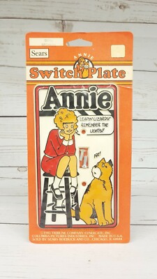 Vintage 1981 Little Orphan Annie Sandy Light Switch Plate MOC (SEARS) - New-image