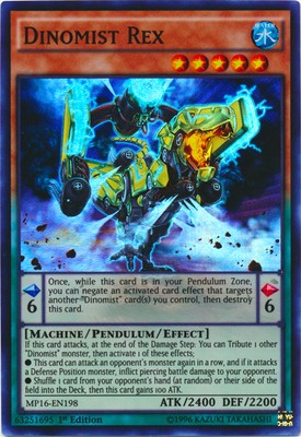 Dinomist Rex - MP16-EN198 - Super Rare - 1st Edition - Lightly Played-image