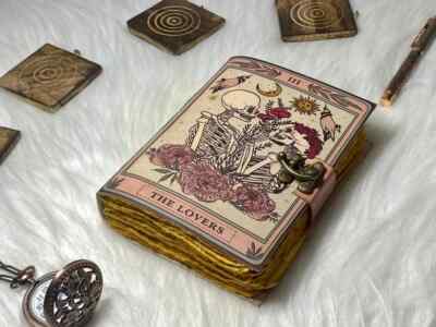 The Lovers Book of Shadows Handmade Leather  Vintage leather Journal-image