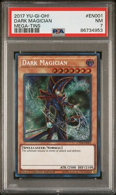 Yu-Gi-Oh! TCG Dark Magician 2017 Mega-Tins Promos CT14-EN001 PSA Grade 7-image