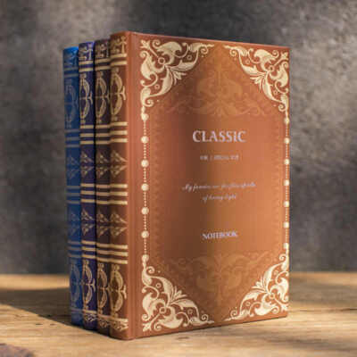 Thick Hard Cover Vintage Journal A5 Notebook Lined Paper Writing Diary 320 Pages-image
