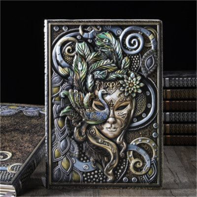 Embossed Faux Leather Cover Vintage Journals Notebook Lined Paper Diary Planner -image