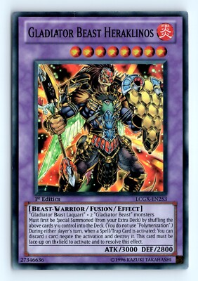 Yu-Gi-Uh Gladiator Beast Heraklinos #LCGX-EN253 Legendary Collection 2 tcg LP-image