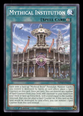 Yugioh Mythical Institution #MP19-EN120 2019 Gold Sarcophagus Tin Mega Pack LP-image