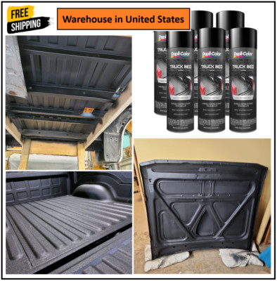 Black Vinyl Polymer Coating Protects Truck Bed Spray Paint Scratch Resistant 6PK-image