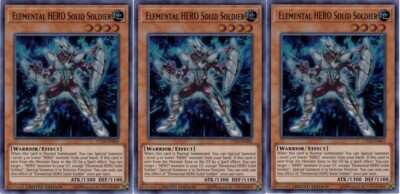 *** 3X ELEMENTAL HERO SOLID SOLDIER 3X *** ULTRA RARE MINT/NM CT15-EN003 YUGIOH!-image